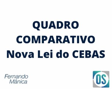 Quadro comparativo da nova Lei do CEBAS